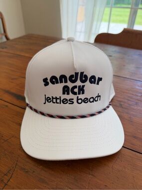 Sandbar ACK Jetties Beach White Trucker Hat